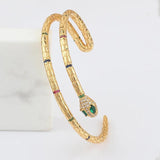 Rainbow Copper Cuff Bangle Adjustable Snake Jewelry