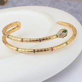 Rainbow Copper Cuff Bangle Adjustable Snake Jewelry