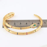 Rainbow Copper Cuff Bangle Adjustable Snake Jewelry