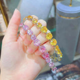 Silver Diamond Bracelets For Women Wedding Party Jewelry