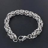 Punk Hip Hop Stainless Steel Braided Bracelet Men Women Biker Chain Jewelry