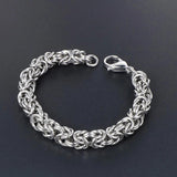 Punk Hip Hop Stainless Steel Braided Bracelet Men Women Biker Chain Jewelry