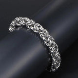 Punk Hip Hop Stainless Steel Braided Bracelet Men Women Biker Chain Jewelry