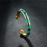 Snake Printing Bangles for Women Open Gradient Bangle