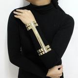 Punk T Cuff Bangle for Women Statement Bracelet Party Jewelry