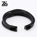 Men's Punk Leather Bracelet Magnetic Buckle Wristband Male Jewelry Vintage