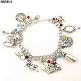 Alice in Wonderland Charm Bracelet Cosplay Jewelry for Woman Girl Men
