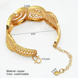 Indian Copper Bangle Women African Dubai Jewelry Bangles Nigerian Wedding