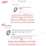 Personalized Men Braided Leather Memorial Bracelet with Family Name FR1166