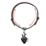 Adjustable Alice in Wonderland Clock Rabbit Rope Bracelet
