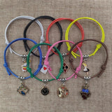 Adjustable Alice in Wonderland Clock Rabbit Rope Bracelet