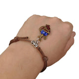 Adjustable Alice in Wonderland Clock Rabbit Rope Bracelet