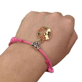 Adjustable Alice in Wonderland Clock Rabbit Rope Bracelet