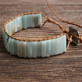Amazonite Braided Bracelet Bangle for DIY Jewelry