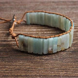 Amazonite Braided Bracelet Bangle for DIY Jewelry