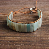 Amazonite Braided Bracelet Bangle for DIY Jewelry