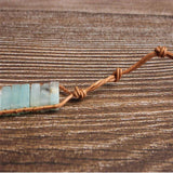 Amazonite Braided Bracelet Bangle for DIY Jewelry