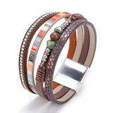 Bohemian Braided Leather Bracelet for Women