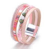 Bohemian Braided Leather Bracelet for Women