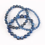 Natural 8mm Dark Kyanite Stone Bracelet Beads DIY Jewelry Women Men