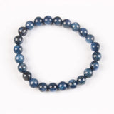 Natural 8mm Dark Kyanite Stone Bracelet Beads DIY Jewelry Women Men
