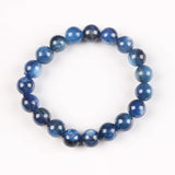 Natural 8mm Dark Kyanite Stone Bracelet Beads DIY Jewelry Women Men