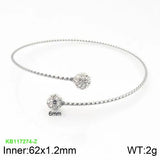 Silver Stainless Steel Round Bracelets Jewelry Gift