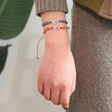 12pcs Colorful Glass Beaded Eye Hand Charm Bracelets Sets