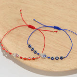 12pcs Colorful Glass Beaded Eye Hand Charm Bracelets Sets