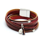 Punk Leather Bracelet Charms Bangle Vintage Jewelry