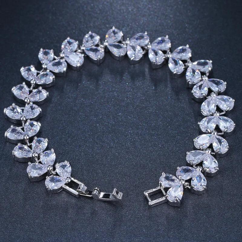 Zircon Love Bracelet For Women Cubic Zirconia Braided Wrap Bracelets