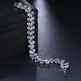 Zircon Love Bracelet For Women Cubic Zirconia Braided Wrap Bracelets