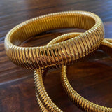 Wide Spring Bangles Stainless Steel Bold Thick Bangles