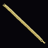 24K Bracelet 12MM Strap Bracelet for Women & Men's Jewelry