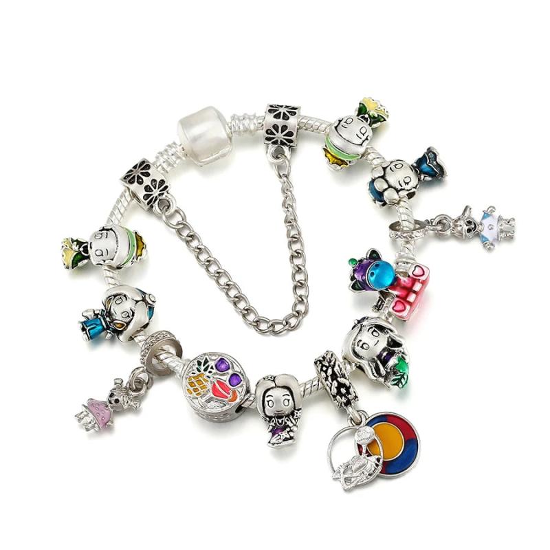 Cartoon Princess Charm Bracelet for Kids & Adults