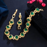 Yellow Cubic Zirconia Tennis Chain Bracelet for Women Party Wedding