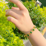 Yellow Cubic Zirconia Tennis Chain Bracelet for Women Party Wedding