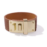 21mm Leather Punk Bracelet Men & Women Accessories