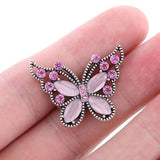 10pcs Butterfly Snap Buttons Rhinestone Jewelry for 18mm Charm Snaps Bracelet