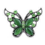 10pcs Butterfly Snap Buttons Rhinestone Jewelry for 18mm Charm Snaps Bracelet