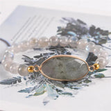 Rope Wrap Bracelet Labradorite Friendship Christmas Gift