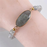 Rope Wrap Bracelet Labradorite Friendship Christmas Gift