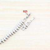 Princess Zircon Silver Jewelry Adjustable Chain Bracelet 21CM