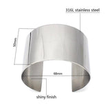 Classic Punk Cuff Bracelet Wide Charm Bangle