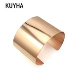 Classic Punk Cuff Bracelet Wide Charm Bangle