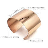 Classic Punk Cuff Bracelet Wide Charm Bangle