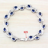 8-Color CZ Link Chain Bracelet Women Wedding Dress Costume