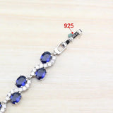 8-Color CZ Link Chain Bracelet Women Wedding Dress Costume