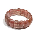 Strawberry Quartz Crystal Beads Bracelet for Women