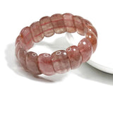 Strawberry Quartz Crystal Beads Bracelet for Women